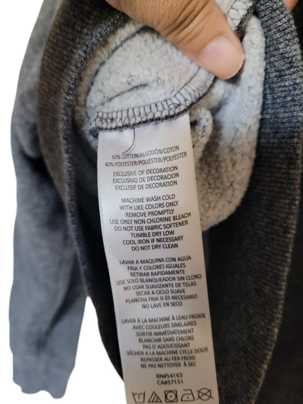 Calvin Klein Performance Cropped Hoodie Sweatshirt Gray Size Small - Picture 6 of 6